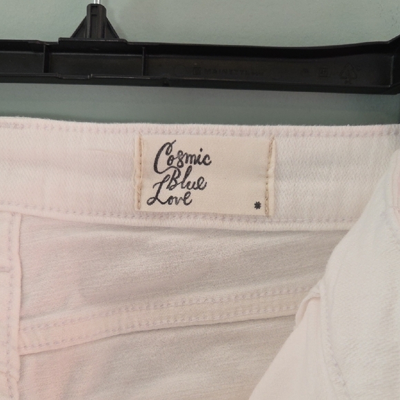 Cosmic Blue Love White Boyfriend Jeans Women's Size 30 - Picture 2 of 12